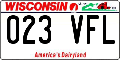 WI license plate 023VFL