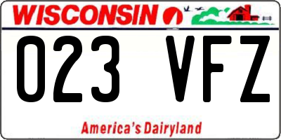 WI license plate 023VFZ