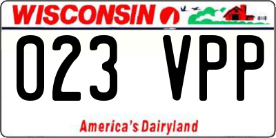 WI license plate 023VPP