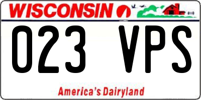 WI license plate 023VPS