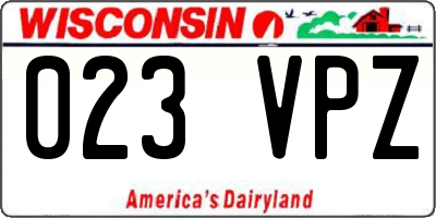 WI license plate 023VPZ