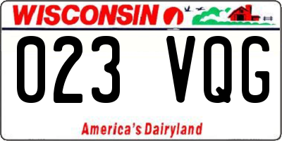 WI license plate 023VQG