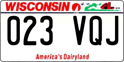 WI license plate 023VQJ