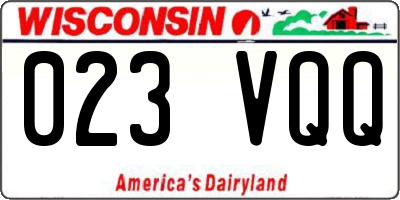 WI license plate 023VQQ