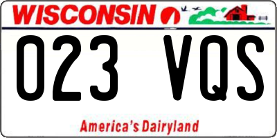 WI license plate 023VQS