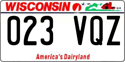 WI license plate 023VQZ
