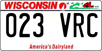 WI license plate 023VRC