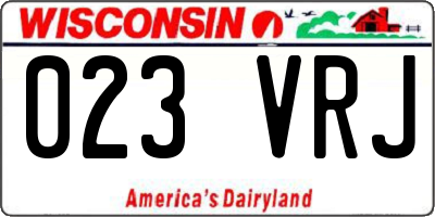 WI license plate 023VRJ