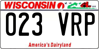 WI license plate 023VRP