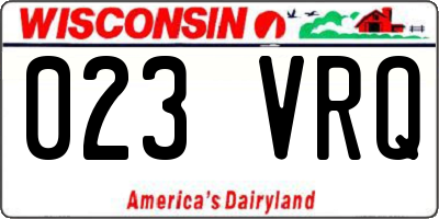 WI license plate 023VRQ