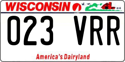 WI license plate 023VRR