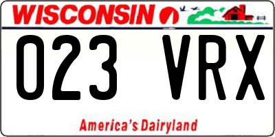 WI license plate 023VRX