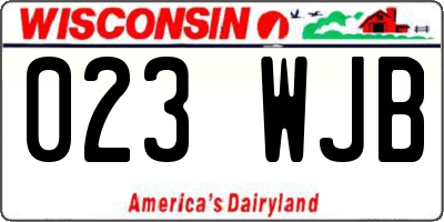 WI license plate 023WJB