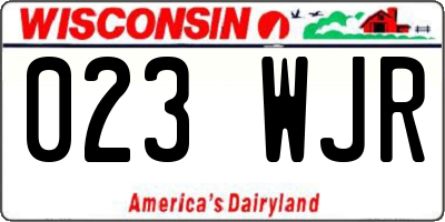 WI license plate 023WJR