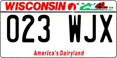 WI license plate 023WJX