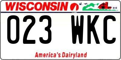 WI license plate 023WKC