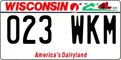 WI license plate 023WKM