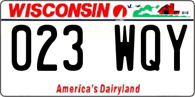 WI license plate 023WQY