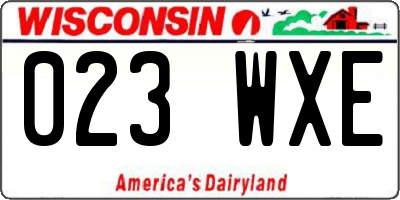 WI license plate 023WXE