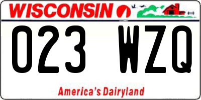 WI license plate 023WZQ