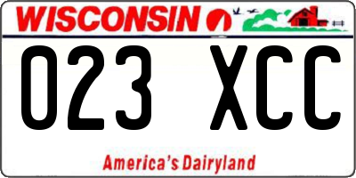 WI license plate 023XCC