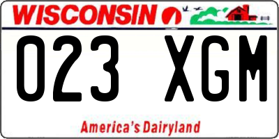 WI license plate 023XGM