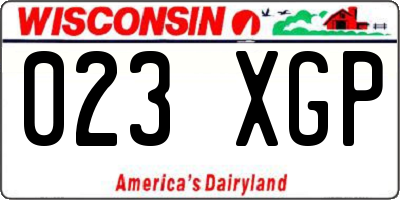 WI license plate 023XGP