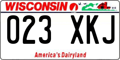 WI license plate 023XKJ