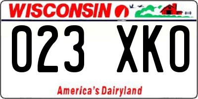 WI license plate 023XKO
