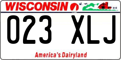 WI license plate 023XLJ