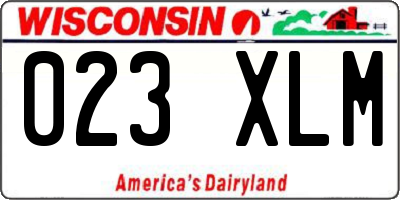 WI license plate 023XLM