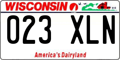 WI license plate 023XLN