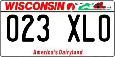 WI license plate 023XLO