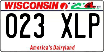 WI license plate 023XLP