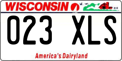 WI license plate 023XLS