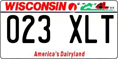 WI license plate 023XLT
