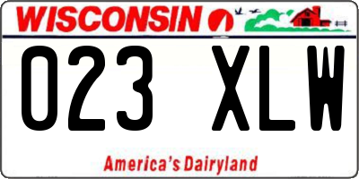 WI license plate 023XLW