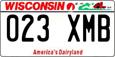 WI license plate 023XMB