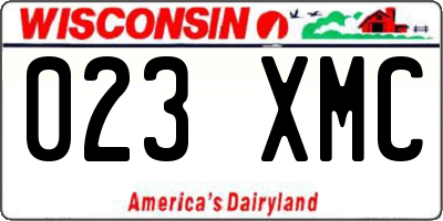 WI license plate 023XMC