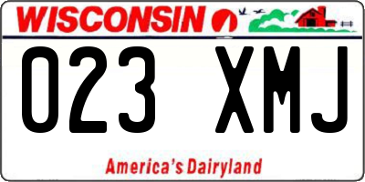 WI license plate 023XMJ