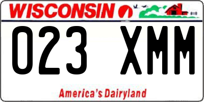 WI license plate 023XMM