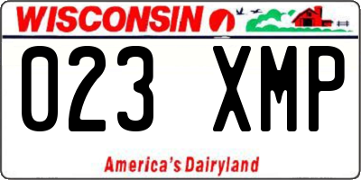 WI license plate 023XMP