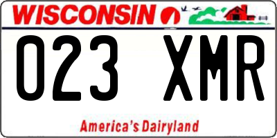 WI license plate 023XMR