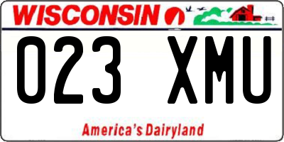 WI license plate 023XMU