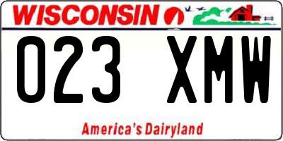 WI license plate 023XMW