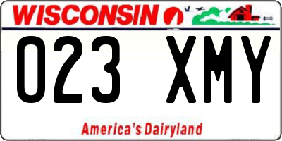 WI license plate 023XMY