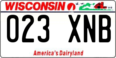 WI license plate 023XNB