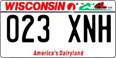 WI license plate 023XNH