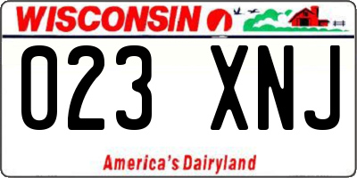 WI license plate 023XNJ