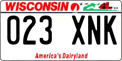 WI license plate 023XNK